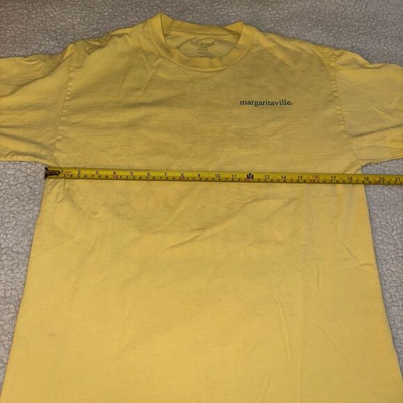 Margaritaville Medium Unisex Graphic Crew Short Sleeve Tee Yellow Colorful GUC - Picture 7 of 9